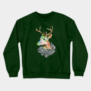 Floral Deer 2. Crewneck Sweatshirt